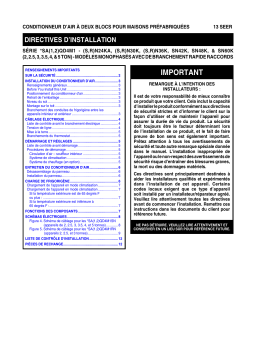 Intertherm HSA1QD Guide d'installation