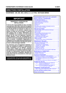 Westinghouse FSH1BF Guide d'installation