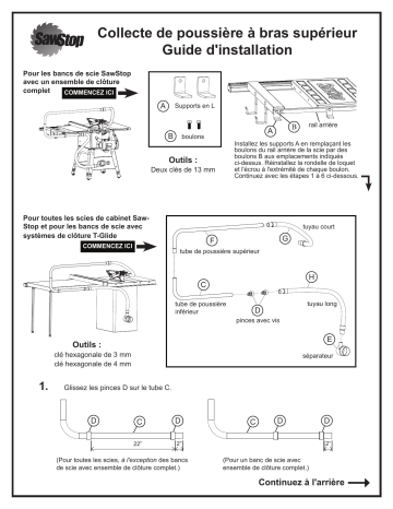 SawStop TSA-ODC Mode d'emploi | Fixfr