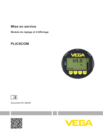 Vega PLICSCOM Pluggable display and adjustment module for plics® sensors Mode d'emploi | Fixfr