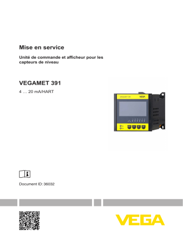 Vega VEGAMET 391 Controller and display instrument for level sensors Mode d'emploi | Fixfr