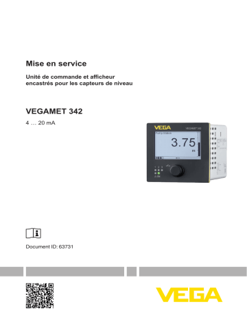 Vega VEGAMET 342 Built-in controller and display instrument for level sensors Mode d'emploi | Fixfr