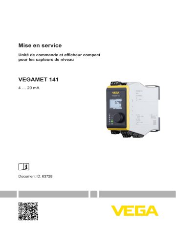 Vega VEGAMET 141 Compact controller and display instrument for level sensors Mode d'emploi | Fixfr