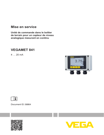 Vega VEGAMET 841 Robust controller and display instrument for level sensors Mode d'emploi | Fixfr
