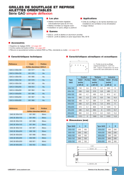 UNELVENT GAO-D DOUBLE DÉFLEXION Manuel du propriétaire