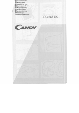 Candy CDC 268 EX Manuel du propriétaire