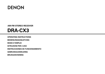 Denon DRA-CX3 Manuel du propriétaire | Fixfr