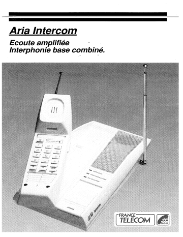 FRANCE TELECOM ARIA INTERCOM Manuel du propriétaire | Fixfr