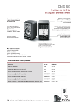 Focal CMS 50 Manuel du propriétaire