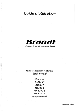 Brandt DOP7575A Manuel du propriétaire