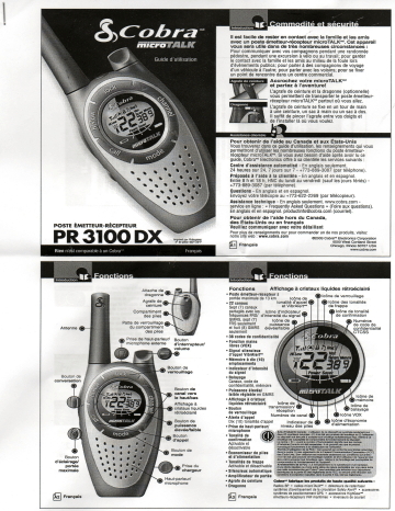 Cobra MICROTALK PR 3100 DX Manuel du propriétaire | Fixfr