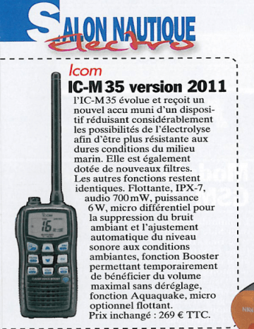 ICOM IC-M35 Manuel du propriétaire | Fixfr