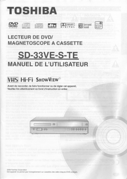 Toshiba SD33VE-S-TE Manuel du propriétaire