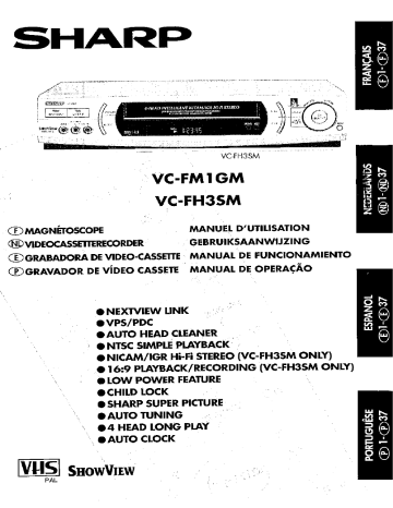 Sharp VC-FM1GM/FH3SM Manuel du propriétaire | Fixfr
