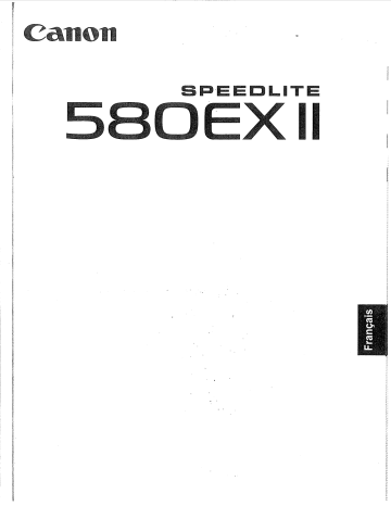 Canon Speedlite 580EX II Manuel du propriétaire | Fixfr