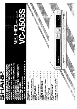 Sharp VC-A505S Manuel du propriétaire