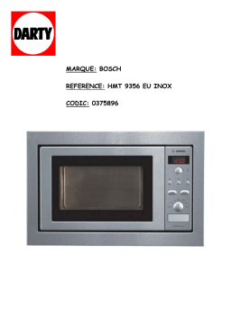 Bosch HMT 85 ML 63 Manuel du propriétaire