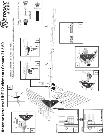 Metronic EXTERIEURE UHF 12 ELEMENTS Manuel du propriétaire | Fixfr