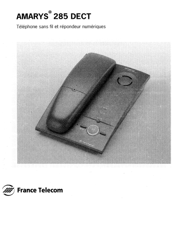 FRANCE TELECOM AMARYS 285 DECT Manuel du propriétaire | Fixfr