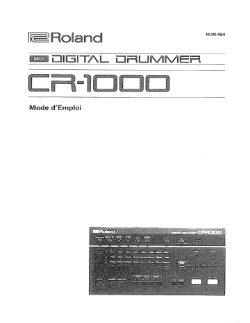 Roland CR-1000 Manuel du propriétaire | Fixfr