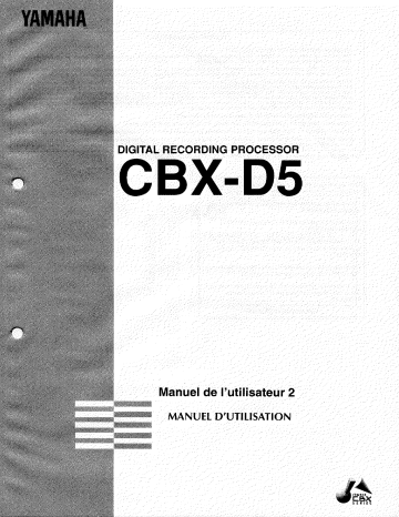 Yamaha CBXD5 Manuel du propriétaire | Fixfr