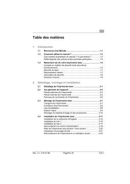 Konica Minolta PAGEPRO 25 Manuel du propriétaire