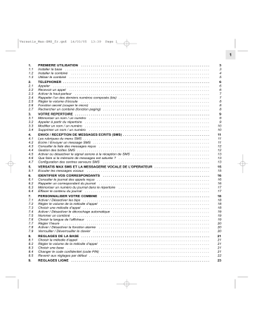 MAX-SMS | Alcatel-Lucent VERSATIS MAX SMS Manuel du propriétaire | Fixfr