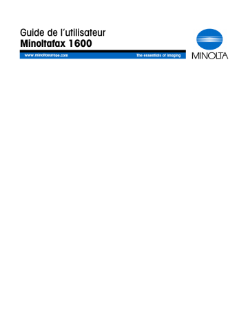 Konica Minolta MF1600 Manuel du propriétaire | Fixfr