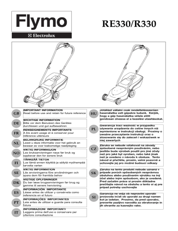 Flymo R330 Manuel du propriétaire | Fixfr