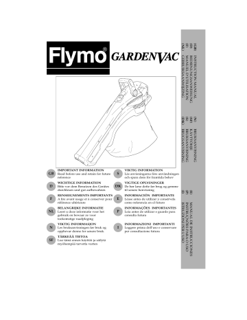 Flymo GARDEN VAC Manuel du propriétaire | Fixfr