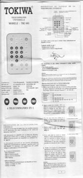 TOKIWA TRC-001 Manuel du propriétaire