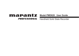 Marantz PMD620 Manuel du propriétaire