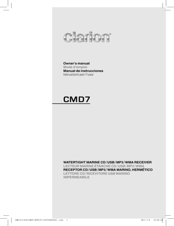Clarion CMD7 Manuel du propriétaire | Fixfr