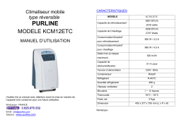 PUR LINE KCM12ETC Manuel du propriétaire