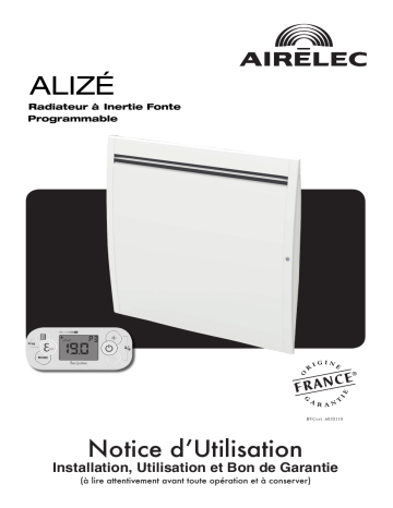 TACTIC DIGITAL | INOVA 2 SMART ECOCONTROL | AIRELEC ALIZE Manuel du propriétaire | Fixfr