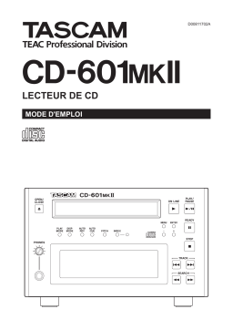 Tascam CD-601MKII Manuel du propriétaire