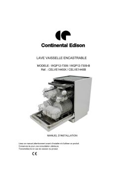 CONTINENTAL EDISON WQP12-7309-B Manuel du propriétaire