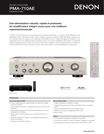 Denon PMA-710AE Manuel du propriétaire | Fixfr