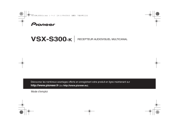 Pioneer VSX-S300 Manuel du propriétaire | Fixfr