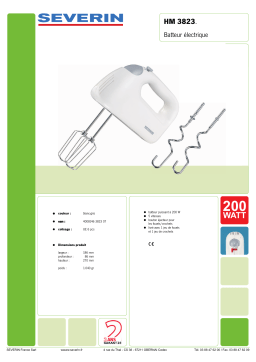 SEVERIN HM 3823 Manuel du propriétaire