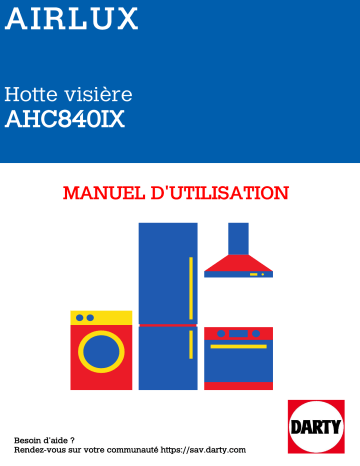 AHT93IXN | AHC840IX | AIRLUX AHT93I Manuel du propriétaire | Fixfr