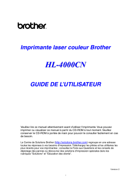 Brother HL-4000CN Manuel du propriétaire