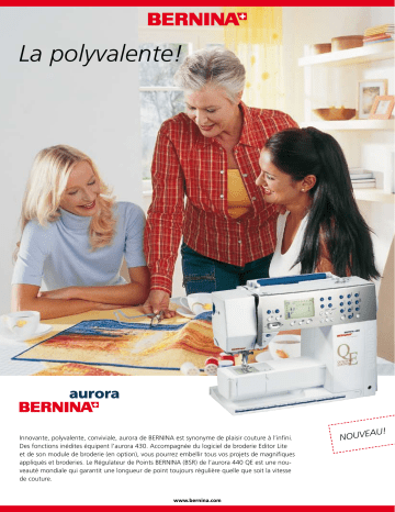 aurora 440 QE | Bernina aurora 430 Manuel du propriétaire | Fixfr