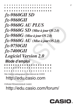 Casio FX-991DE Plus Manuel du propriétaire