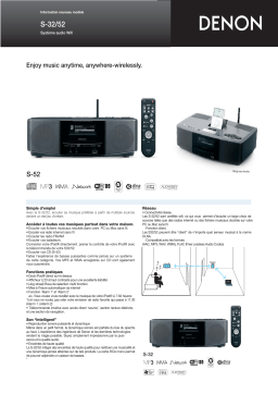 Denon S-52 Manuel du propriétaire