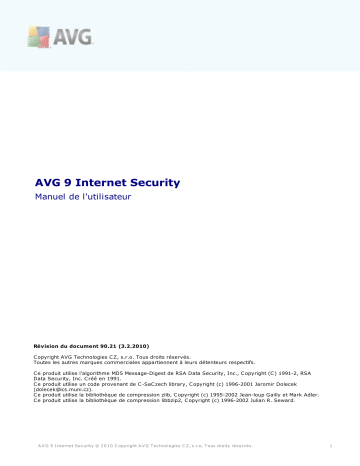 AVG 9 INTERNET SECURITY | AVG INTERNET SECURITY 9.0 Manuel du propriétaire | Fixfr