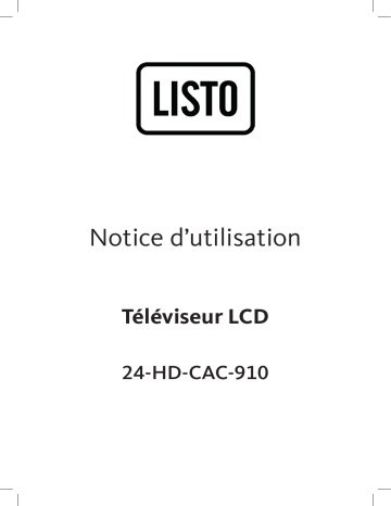 24 HD-CAC842 | Listo DLED-60818,5 D-608 Manuel du propriétaire | Fixfr