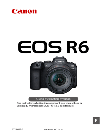 EOS R6 | EOS R5 | EOS RP | Canon EOS RA Manuel du propriétaire | Fixfr