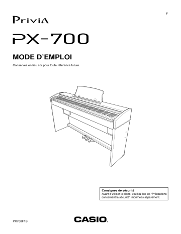 Casio PX-700 Manuel du propriétaire | Fixfr