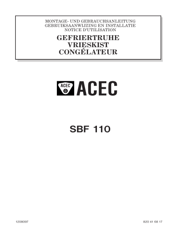 ACEC SBF110 Manuel du propriétaire | Fixfr
